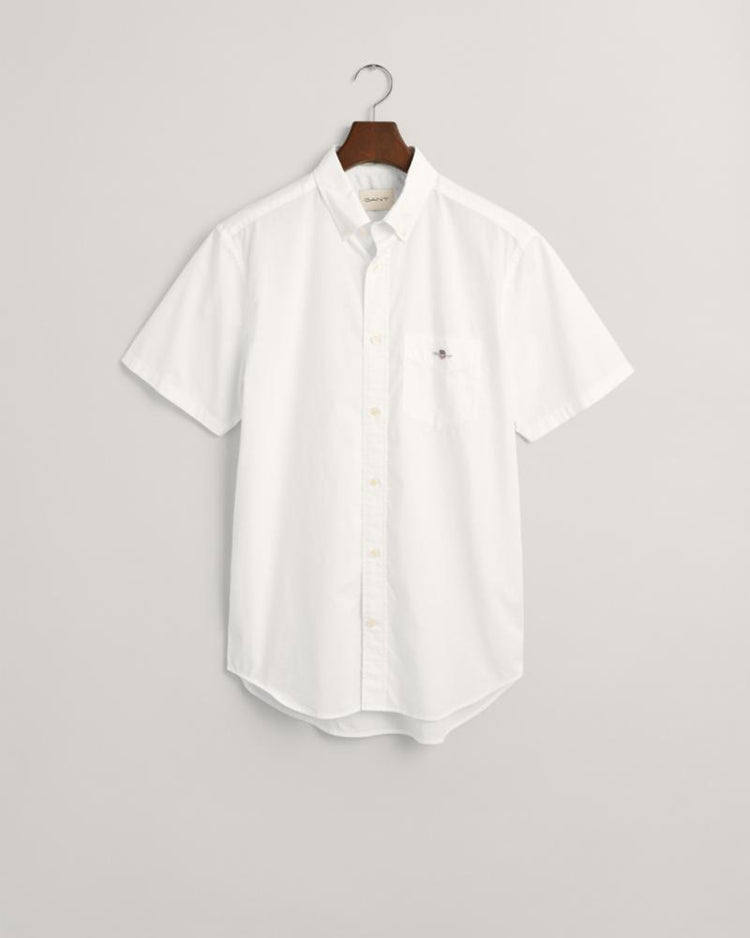 Gant Apparel Mens REG CLASSIC POPLIN SS SHIRT 110/WHITE