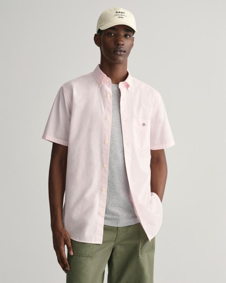 Gant Apparel Mens REG CLASSIC POPLIN SS SHIRT 662/LIGHT PINK