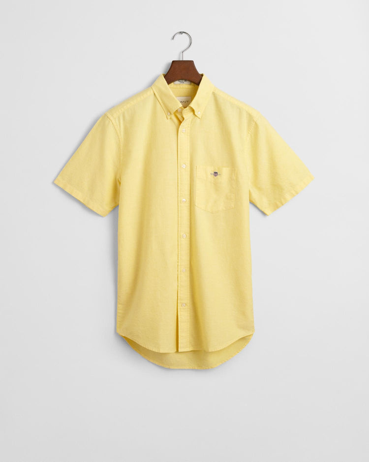Gant Apparel Mens REG CLASSIC OXFORD SS SHIRT 714/BANANA YELLOW