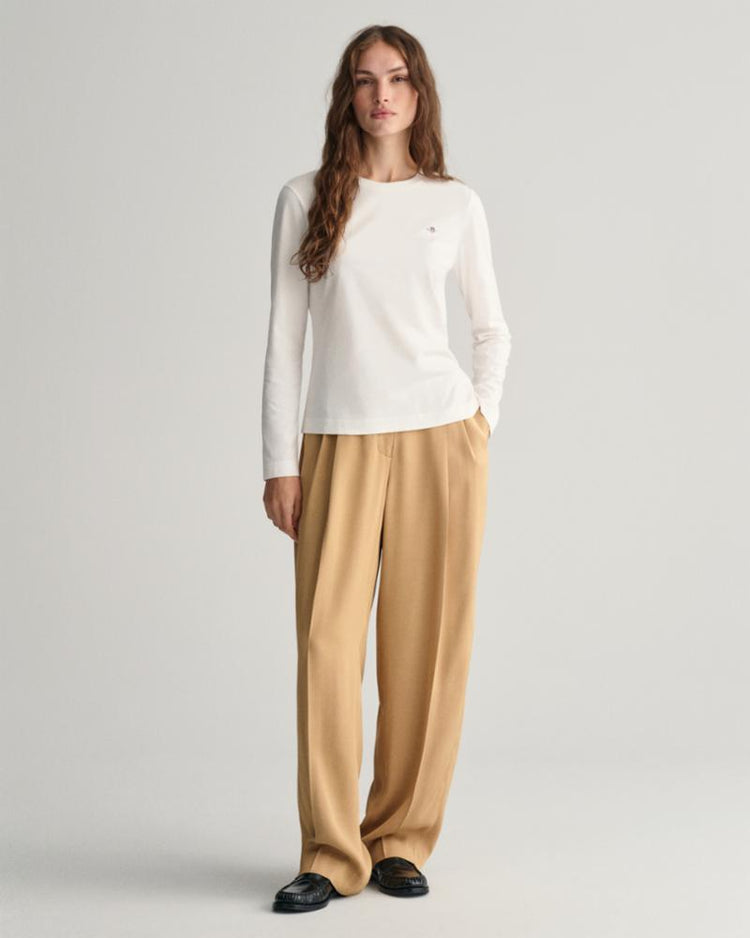 Gant Apparel Womens REG SHIELD LS T 110/WHITE