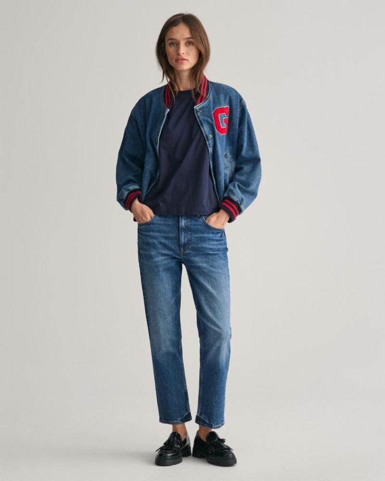 Gant Apparel Womens REG SHIELD LS T 433/EVENING BLUE