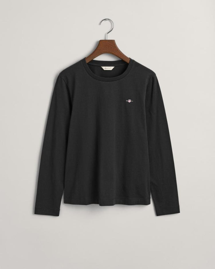 Gant Apparel Womens REG SHIELD LS T 005/BLACK