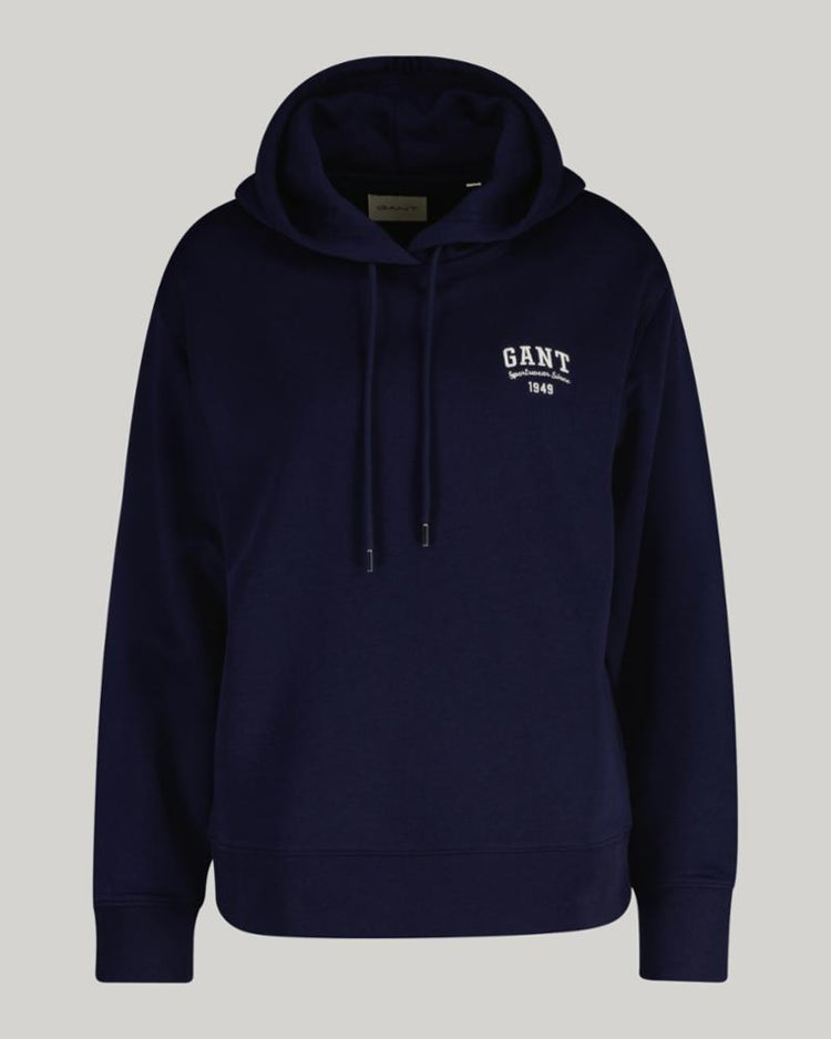 Gant Apparel Womens SMALL GRAPHIC HOODIE 409/CLASSIC BLUE