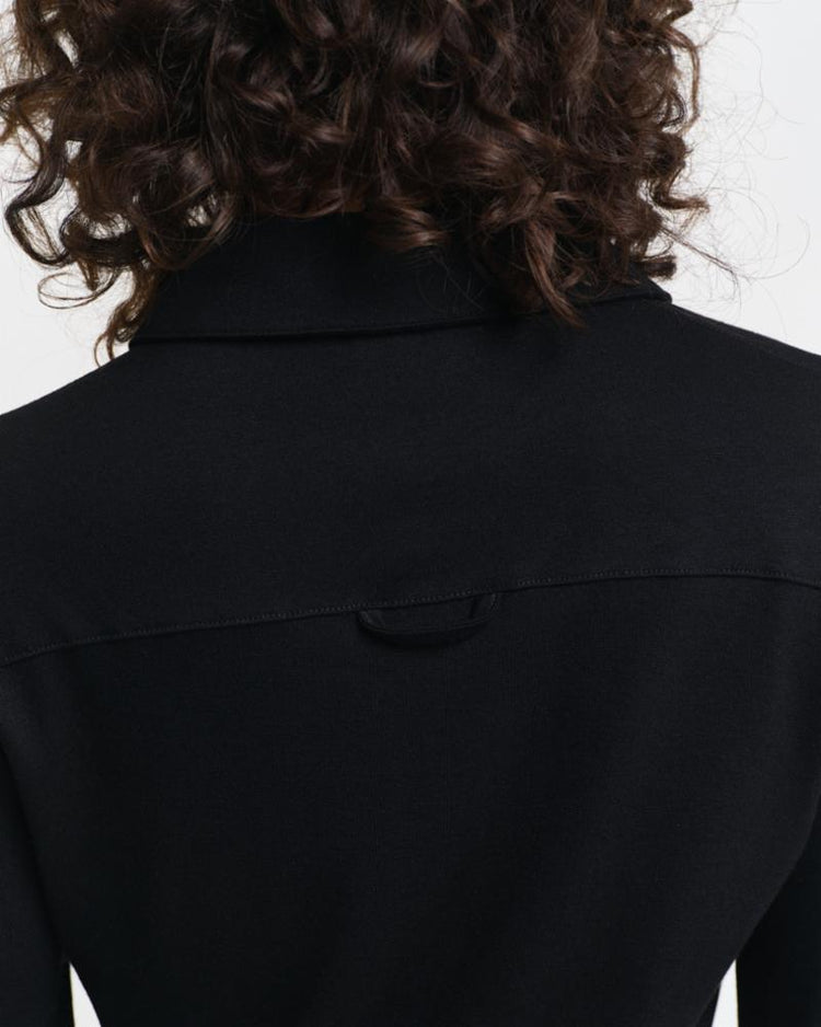 Gant Apparel Womens SLIM LS WOOL JERSEY DRESS 005/BLACK