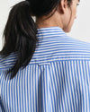 Gant Apparel Womens REG CLASSIC POPLIN STRIPED SHIRT 419/PERFECT BLUE
