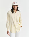 Gant Apparel Womens REL LUXURY OXFORD STRIPED BD SHIRT 700/DUSTY LIGHT YELLOW