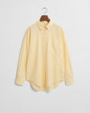 Gant Apparel Womens REL LUXURY OXFORD STRIPED BD SHIRT 700/DUSTY LIGHT YELLOW