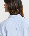 Gant Apparel Womens REL LUXURY OXFORD STRIPED BD SHIRT 419/PERFECT BLUE