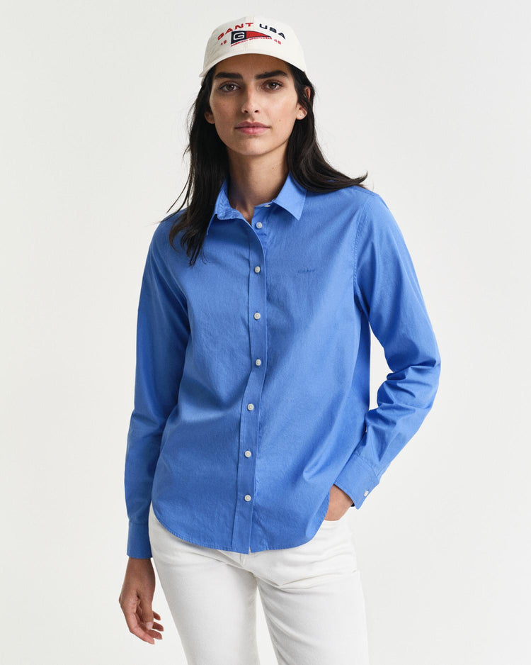Gant Apparel Womens REG CLASSIC POPLIN SHIRT 419/PERFECT BLUE