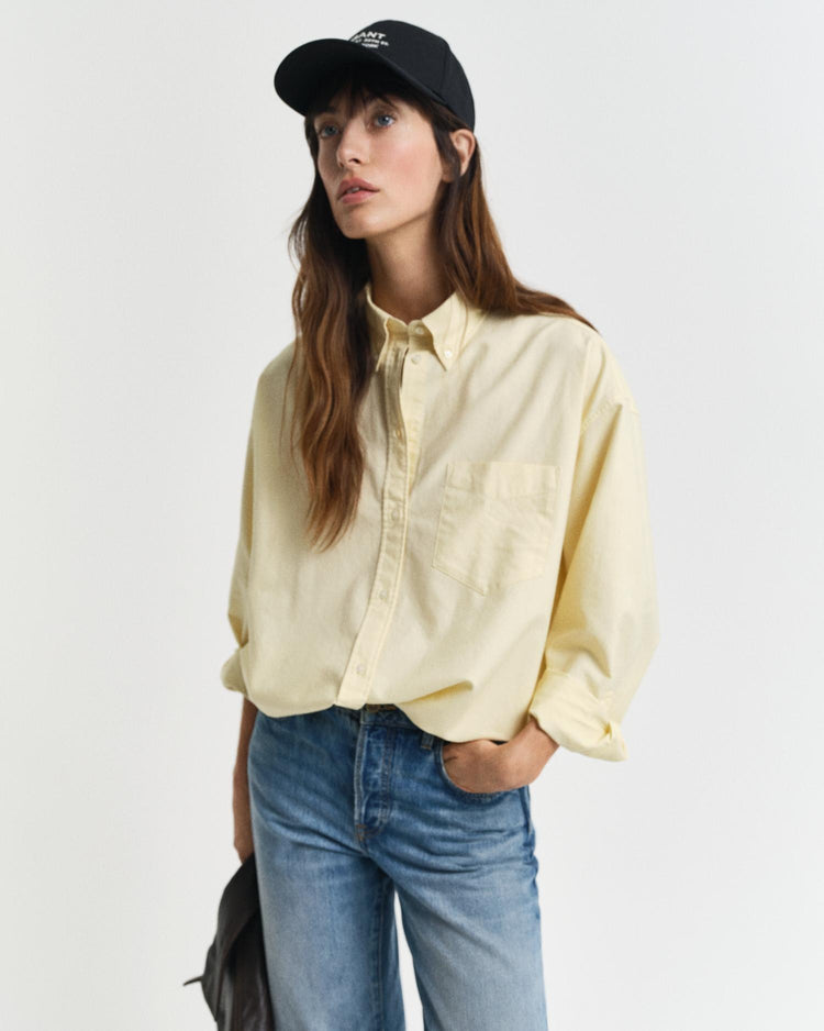 Gant Apparel Womens OS OXFORD BD SHIRT 700/DUSTY LIGHT YELLOW