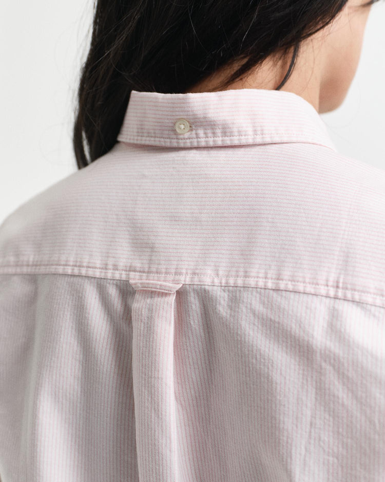 Gant Apparel Womens REG CLASSIC OXFORD STRIPED SHIRT 627/GERANIUM PINK