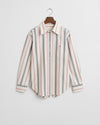 Gant Apparel Womens REL ARCHIVE OXFORD STRIPED SHIRT 113/EGGSHELL
