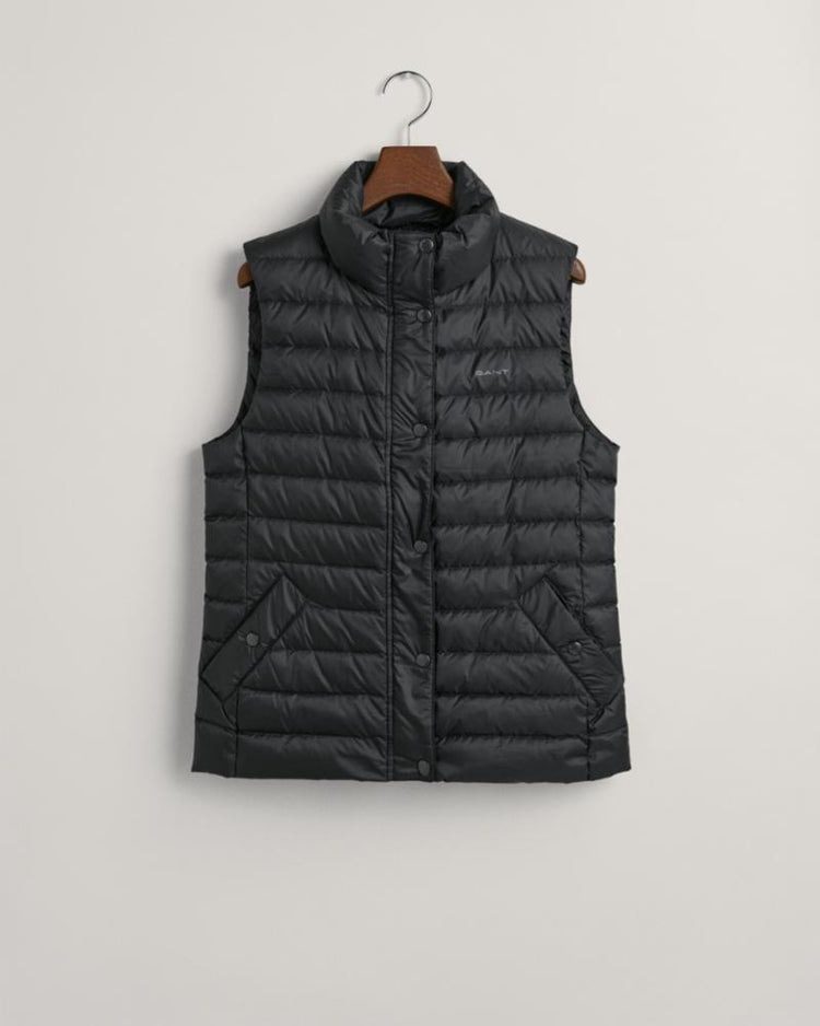 Gant Apparel Womens LIGHT DOWN GILET 5/BLACK