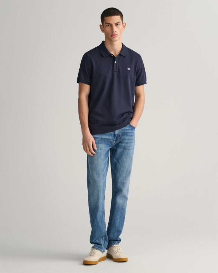 Gant Apparel Mens REGULAR GANT JEANS 971/MID BLUE WORN IN