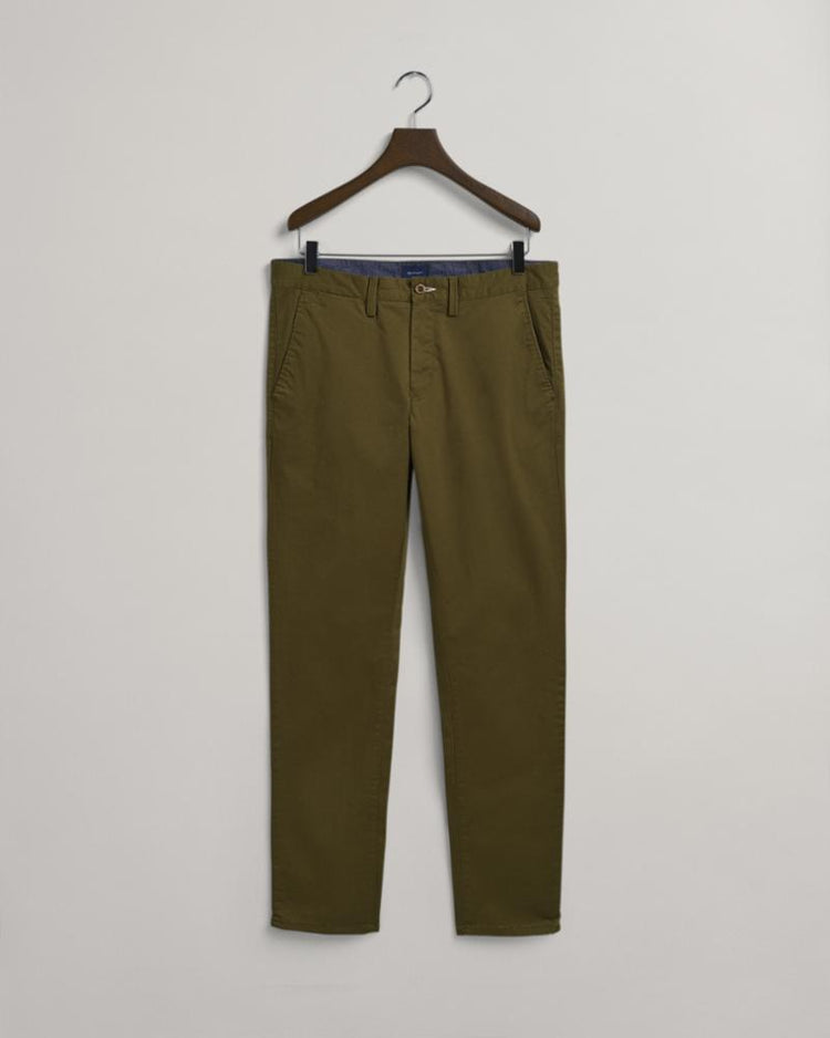 Gant Apparel Mens HALLDEN TWILL CHINOS 335/ARMY GREEN
