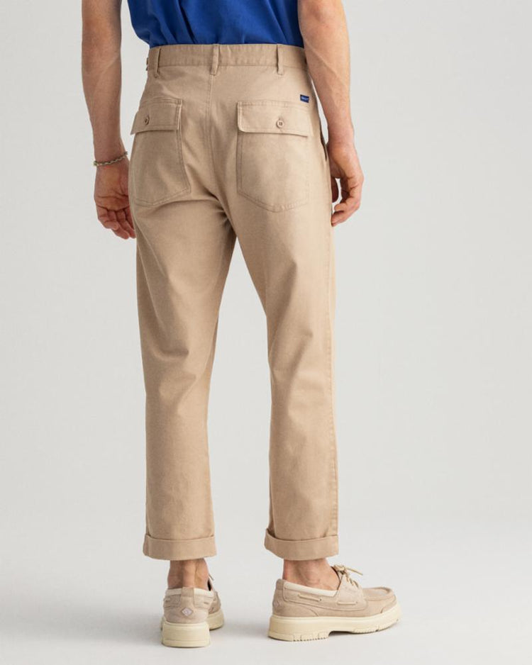 Gant Apparel Mens TAPERED COTTON CHINOS 248/DARK KHAKI