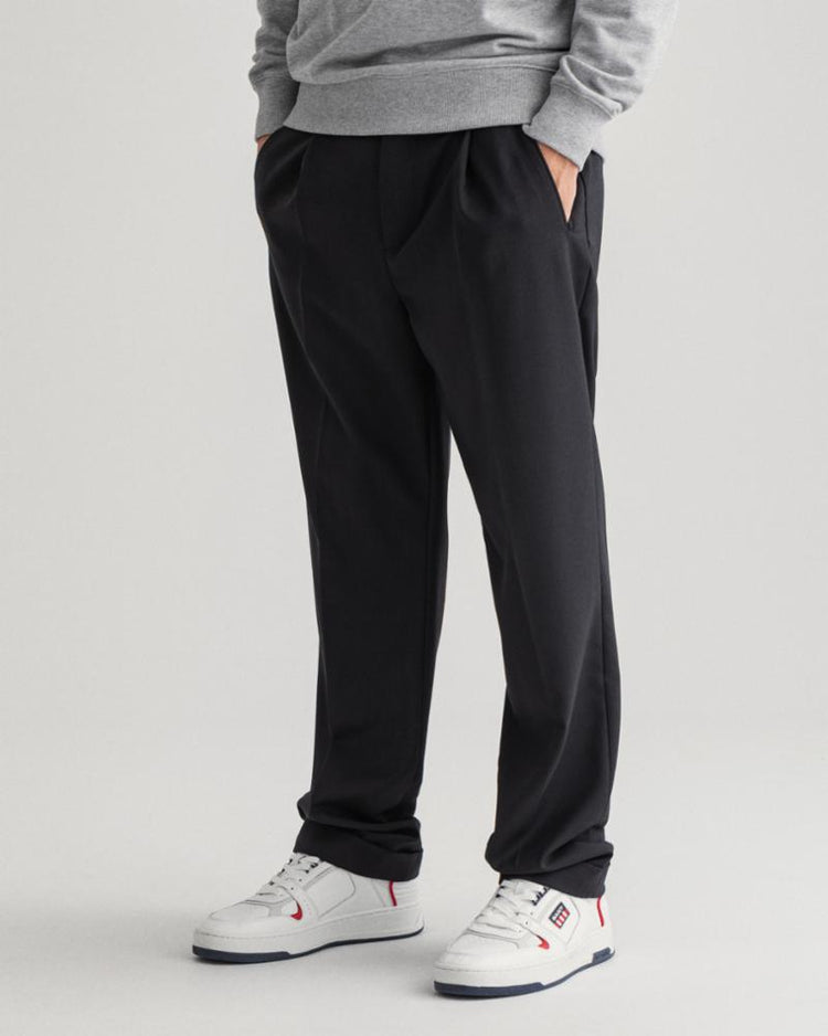 Gant Apparel Mens FLUID PLEATED PANTS 5/BLACK