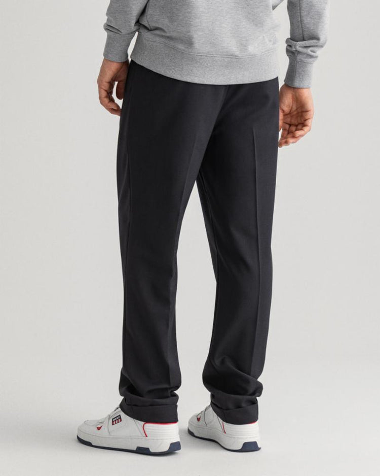 Gant Apparel Mens FLUID PLEATED PANTS 5/BLACK
