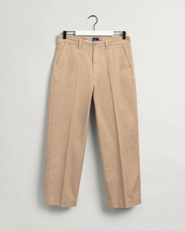 Gant Apparel Mens WIDE COTTON TWILL CHINO 256/HAZELWOOD BEIGE