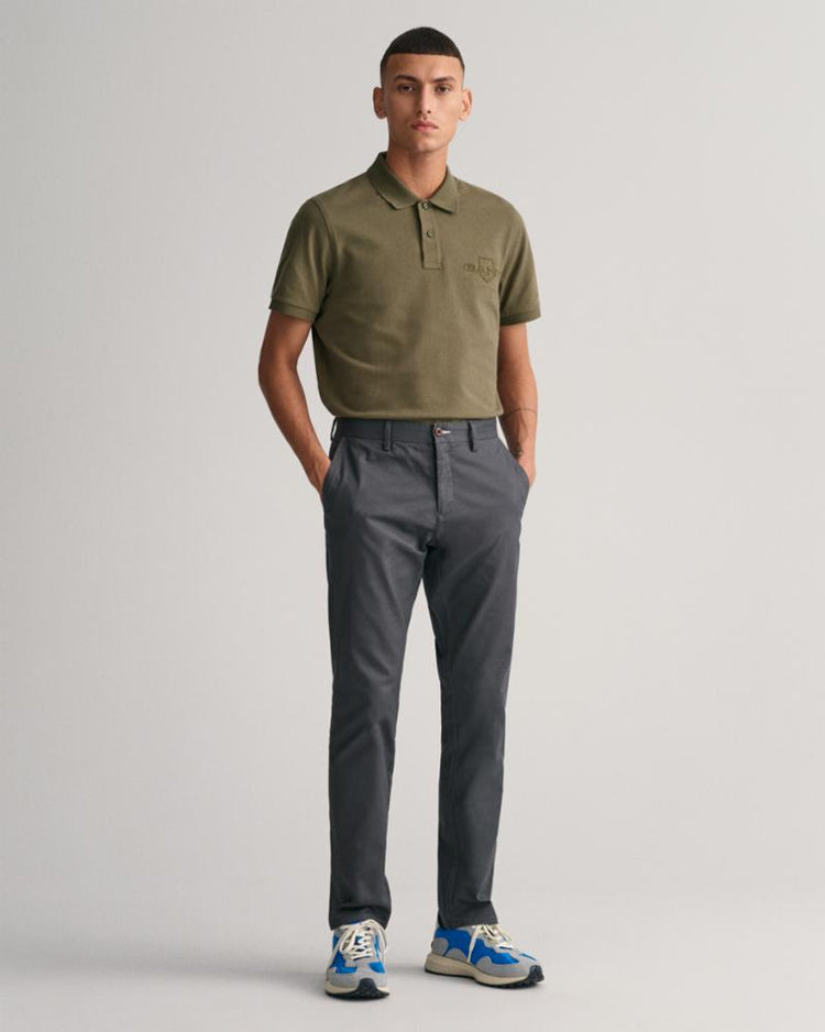 Gant Apparel Mens SLIM TECH PREP CHINOS 162/ANTRACITE