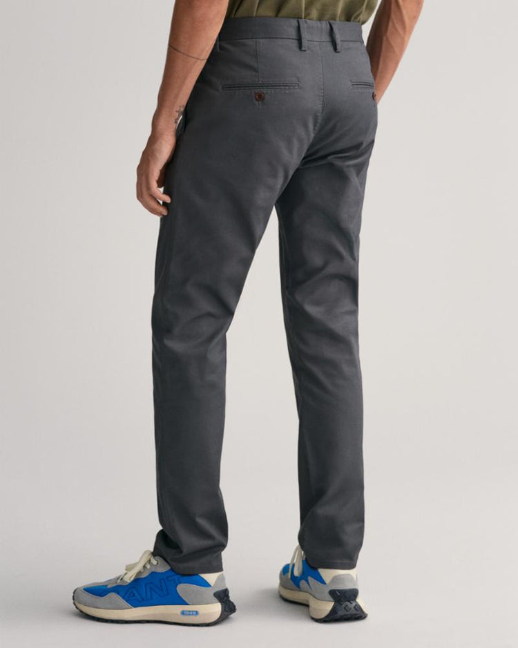 Gant Apparel Mens SLIM TECH PREP CHINOS 162/ANTRACITE