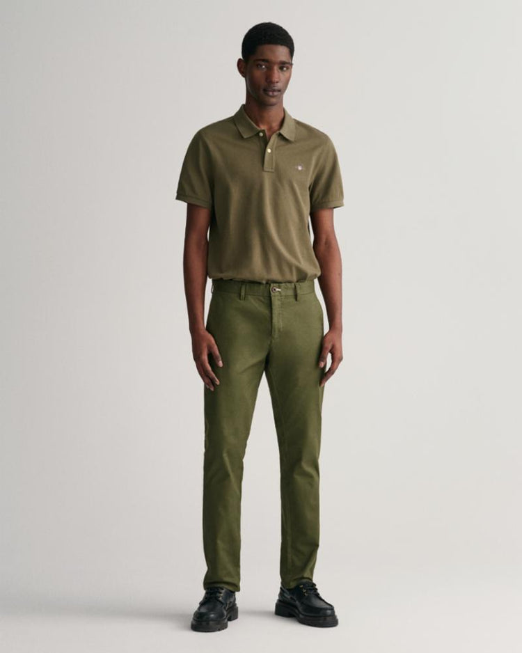 Gant Apparel Mens SLIM TECH PREP CHINOS 301/JUNIPER GREEN
