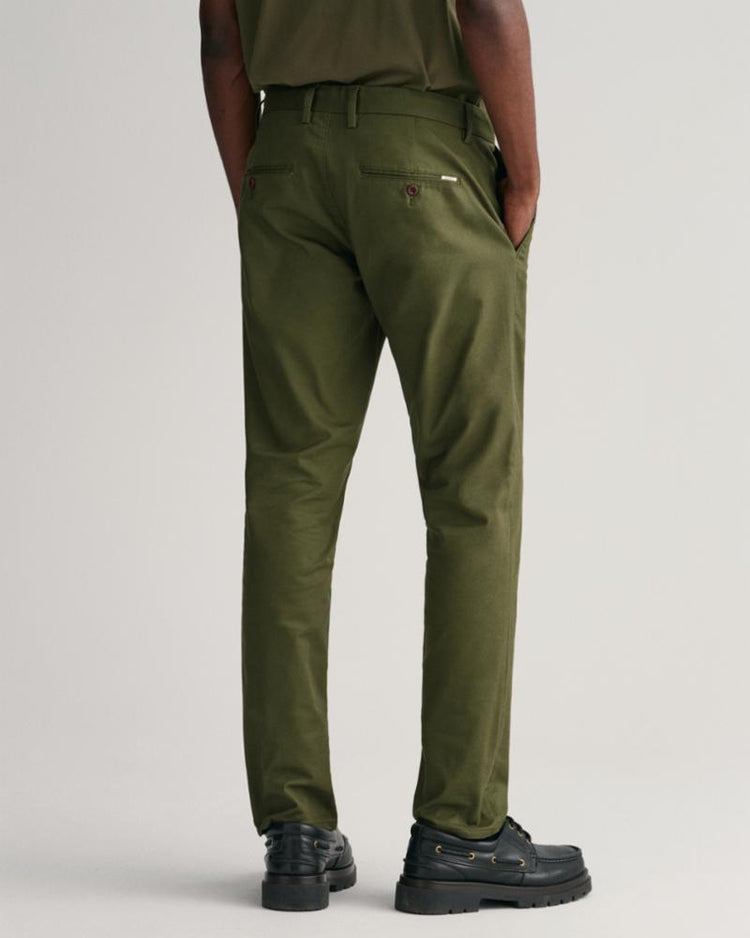 Gant Apparel Mens SLIM TECH PREP CHINOS 301/JUNIPER GREEN