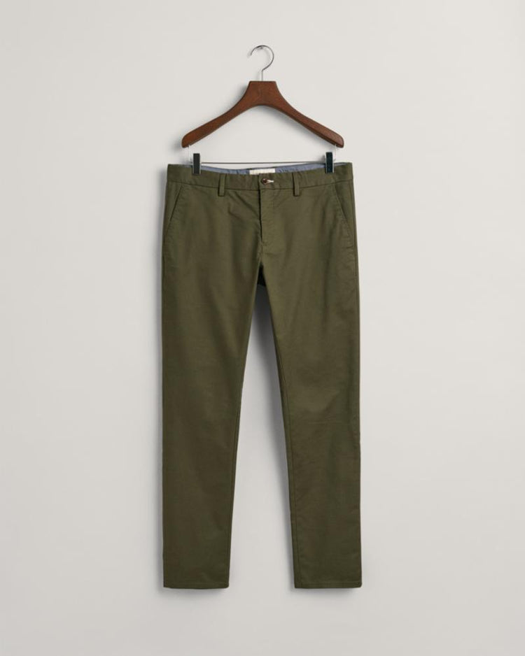 Gant Apparel Mens SLIM TECH PREP CHINOS 301/JUNIPER GREEN