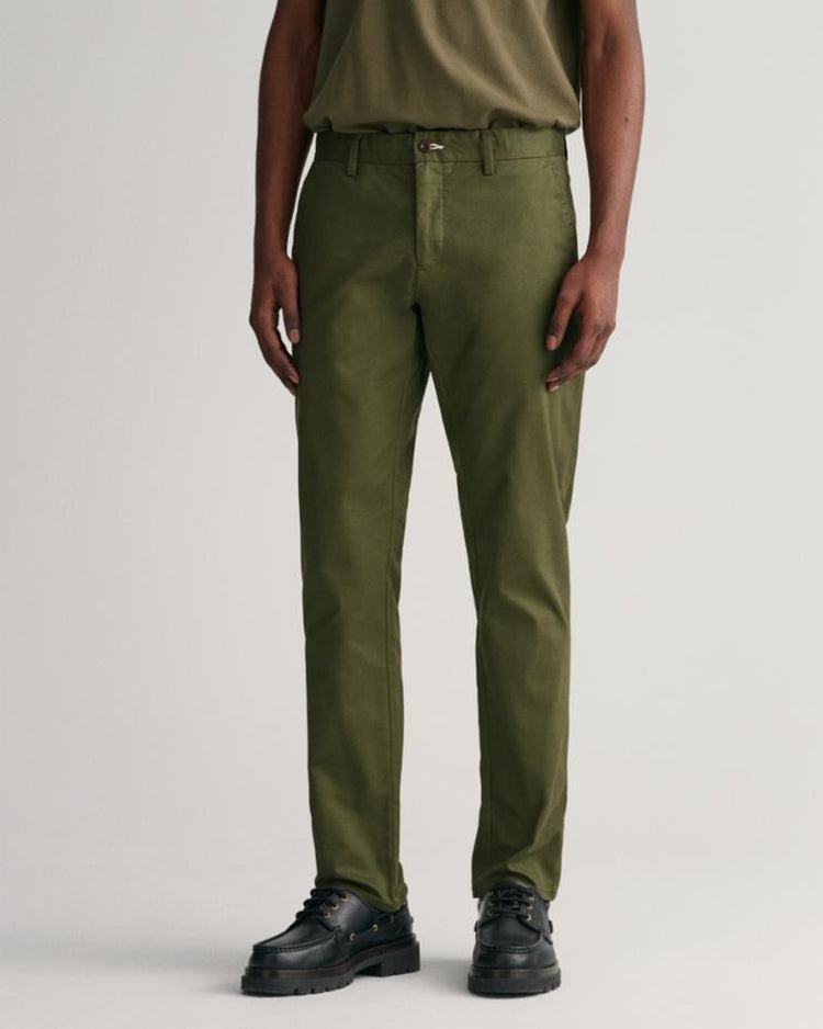 Gant Apparel Mens SLIM TECH PREP CHINOS 301/JUNIPER GREEN