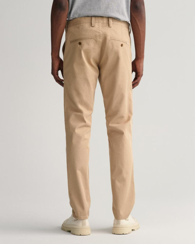 Gant Apparel Mens SLIM TWILL CHINOS 248/DARK KHAKI