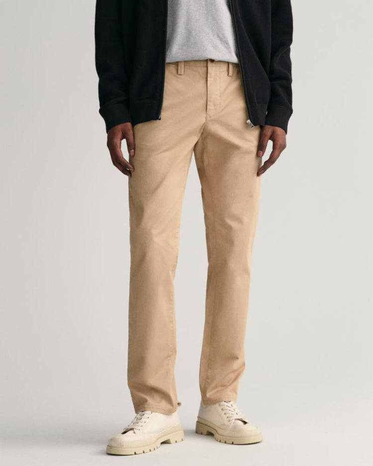 Gant Apparel Mens SLIM TWILL CHINOS 248/DARK KHAKI