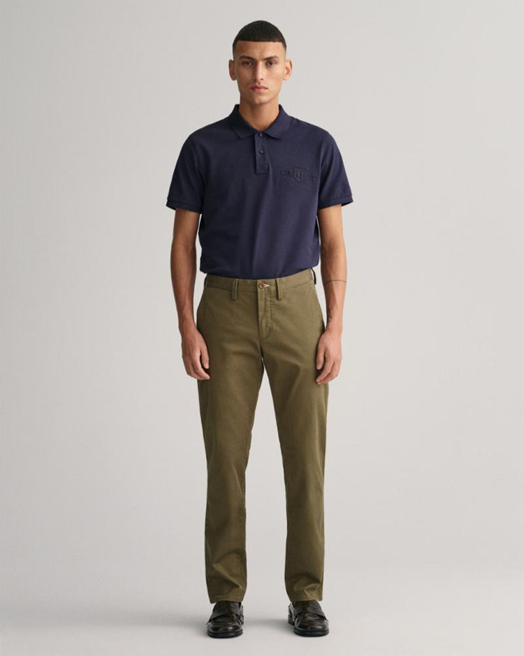 Gant Apparel Mens SLIM TWILL CHINOS 301/JUNIPER GREEN