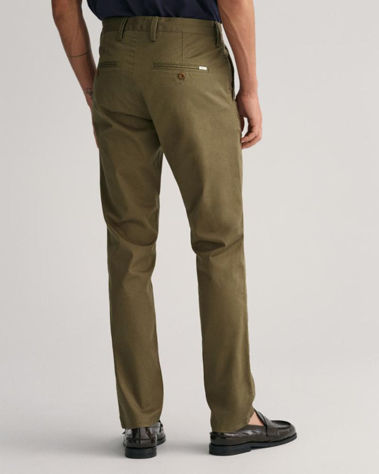 Gant Apparel Mens SLIM TWILL CHINOS 301/JUNIPER GREEN