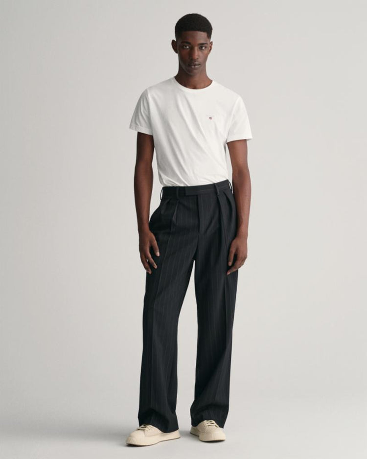 Gant Apparel Mens PLEATED PINSTRIPE SUIT PANTS 405/NAVY