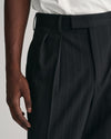 Gant Apparel Mens PLEATED PINSTRIPE SUIT PANTS 405/NAVY