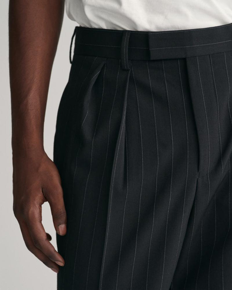 Gant Apparel Mens PLEATED PINSTRIPE SUIT PANTS 405/NAVY