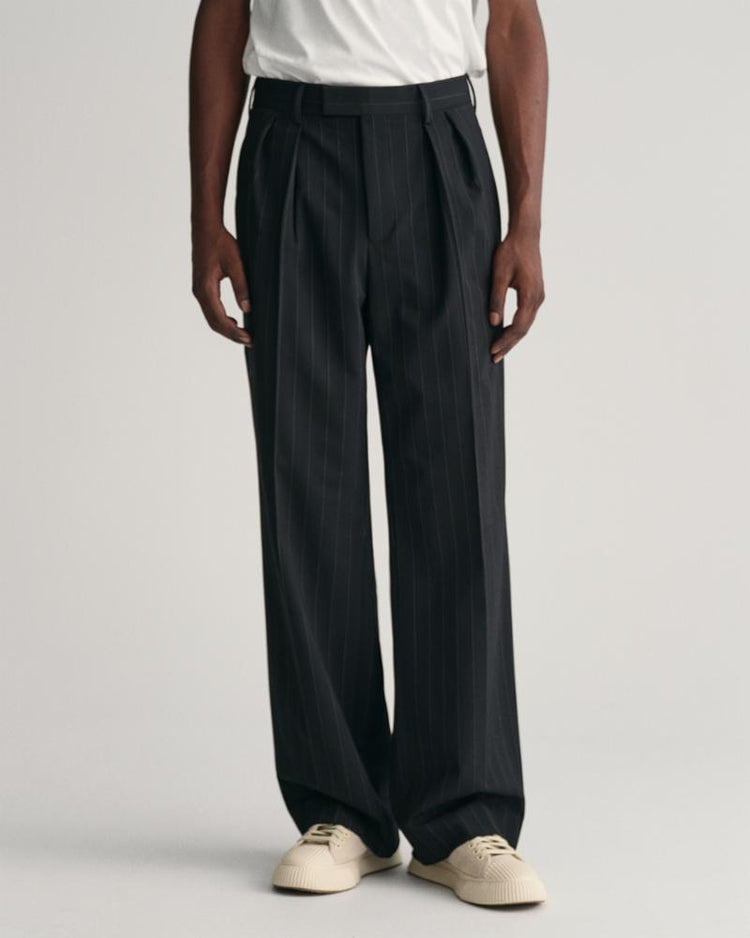 Gant Apparel Mens PLEATED PINSTRIPE SUIT PANTS 405/NAVY
