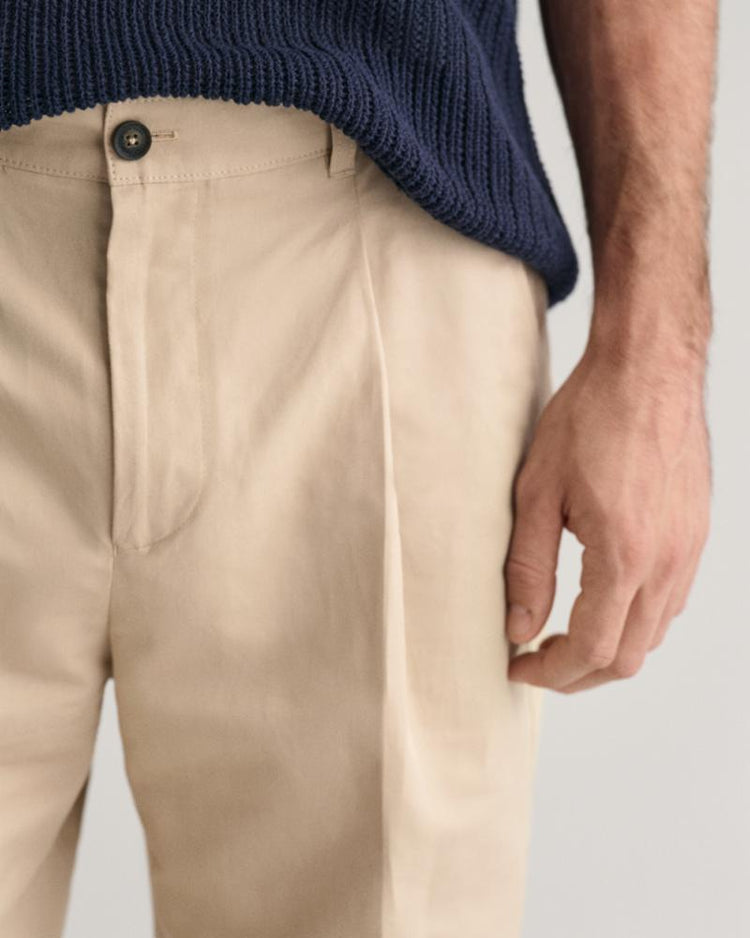 Gant Apparel Mens REG COTTON SUIT PANT 277/DRY SAND