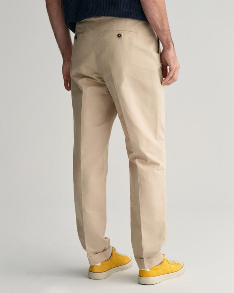 Gant Apparel Mens REG COTTON SUIT PANT 277/DRY SAND
