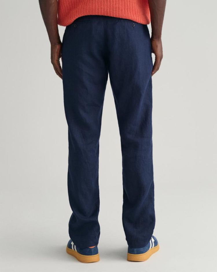 Gant Apparel Mens RELAXED LINEN DS PANTS 410/MARINE