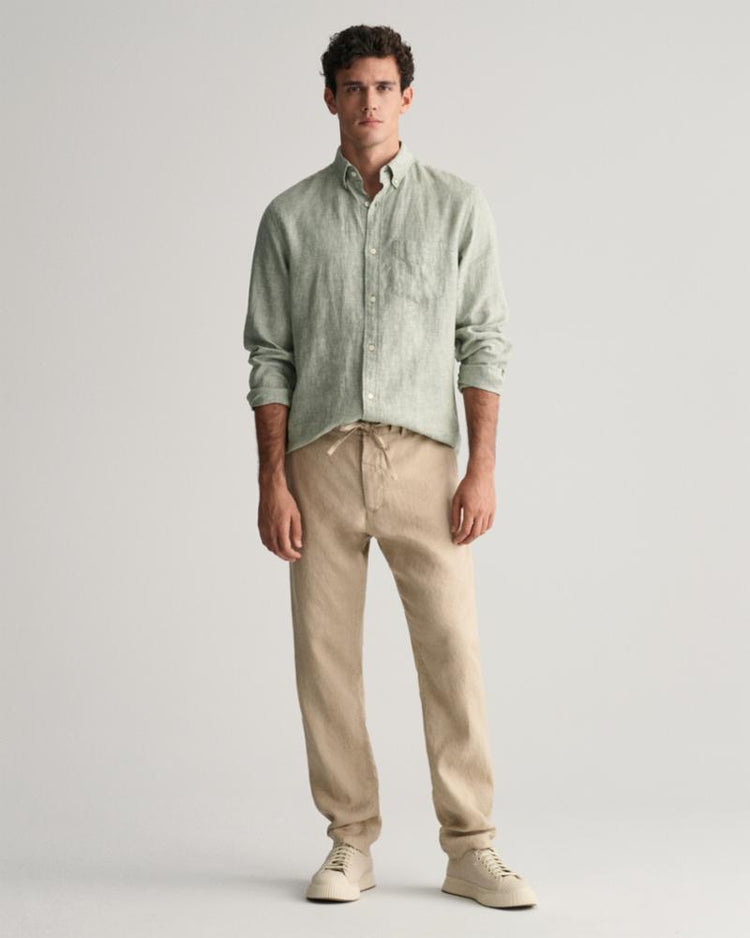 Gant Apparel Mens RELAXED LINEN DS PANTS 277/DRY SAND
