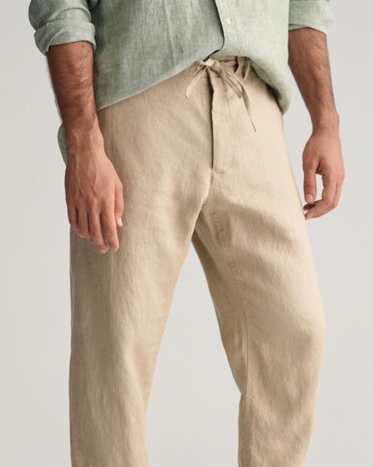 Gant Apparel Mens RELAXED LINEN DS PANTS 277/DRY SAND