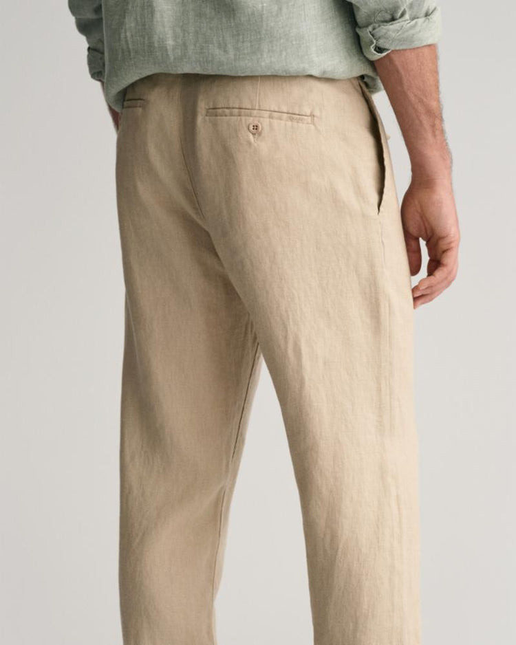 Gant Apparel Mens RELAXED LINEN DS PANTS 277/DRY SAND