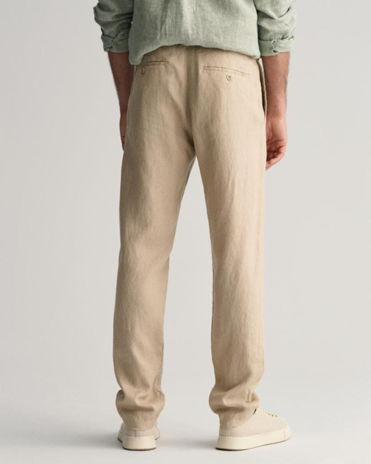 Gant Apparel Mens RELAXED LINEN DS PANTS 277/DRY SAND