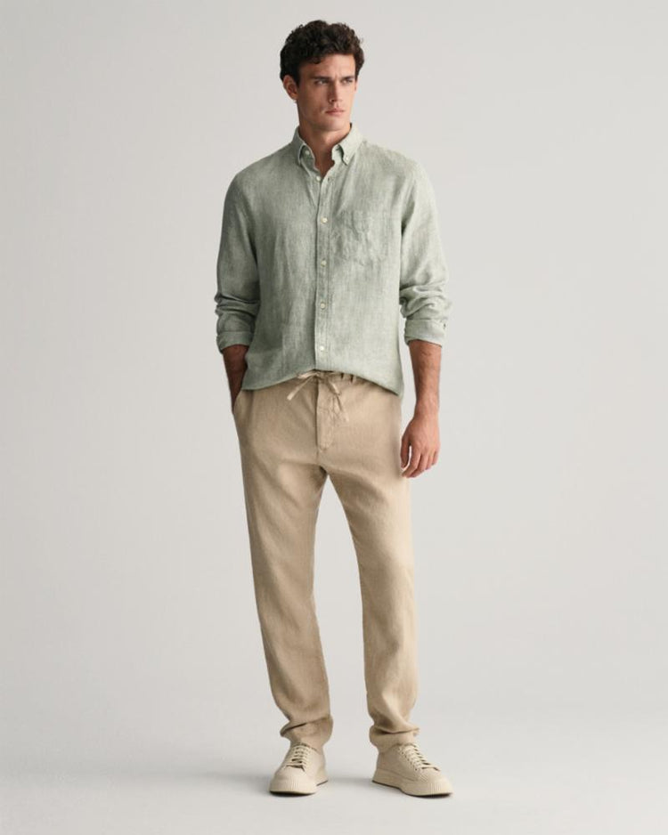 Gant Apparel Mens RELAXED LINEN DS PANTS 277/DRY SAND