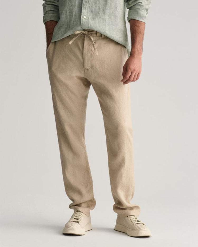 Gant Apparel Mens RELAXED LINEN DS PANTS 277/DRY SAND