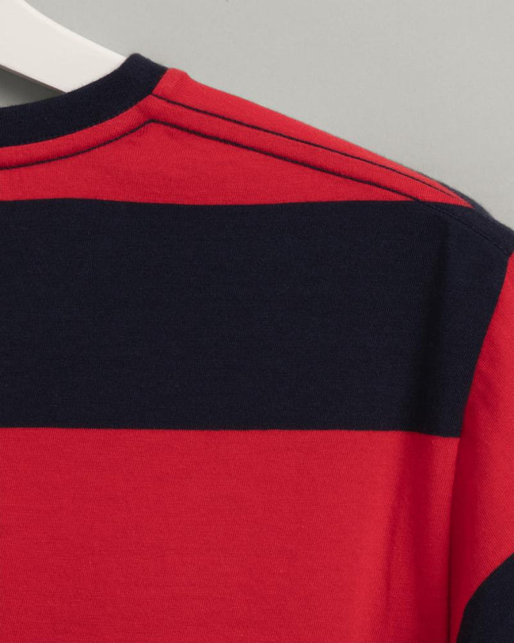 Gant Apparel Mens BARSTRIPE SS T-SHIRT 620/BRIGHT RED