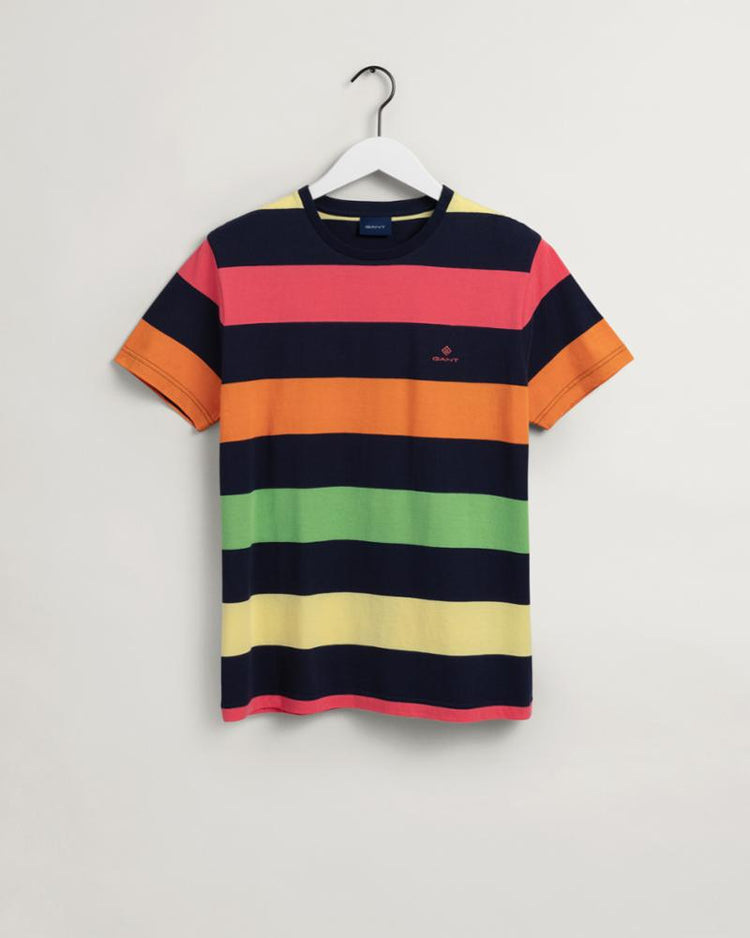 Gant Apparel Mens BARSTRIPE SS T-SHIRT 105/MULTICOLOR