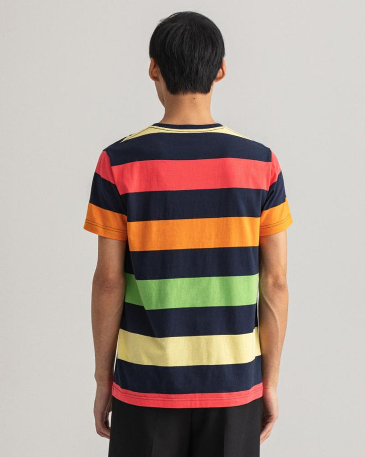 Gant Apparel Mens BARSTRIPE SS T-SHIRT 105/MULTICOLOR