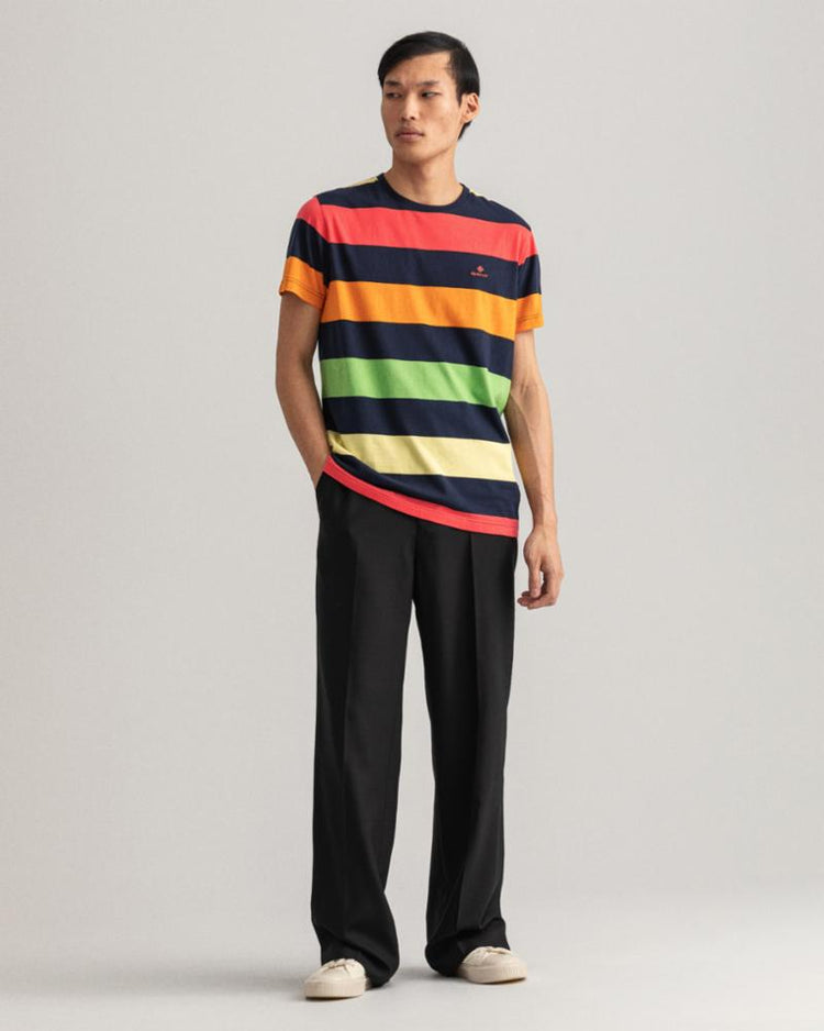 Gant Apparel Mens BARSTRIPE SS T-SHIRT 105/MULTICOLOR